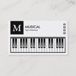 Tarjeta De Visita Teclado - Logo y panel v2 - Negro