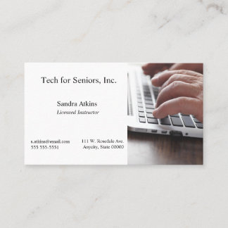 Tarjeta De Visita Teclado portátil para hombres mayores