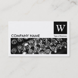 Tarjeta De Visita Teclas de máquina de escribir - Monograma y panel