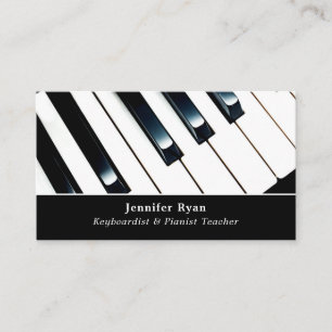 Tarjeta De Visita Teclas de teclado, teclado profesional, pianista