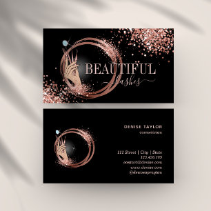 Tarjeta De Visita técnica de latigazos moderna mujer mano brillo bus