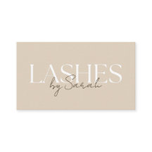 Técnica de Pestañas Minimalista Beige y Marrón