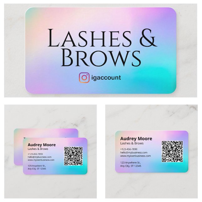 Tarjeta De Visita Técnica de Pestañas y Cejas (Lash and Brows Tech Business Card
)