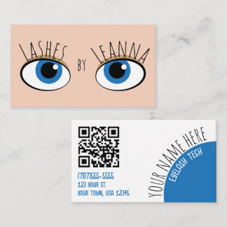 Tarjeta De Visita Técnica de pestañas y ojos minimalista