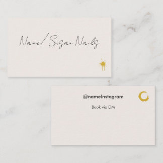 Tarjeta De Visita Técnica de uñas editable Instagram Estética beige