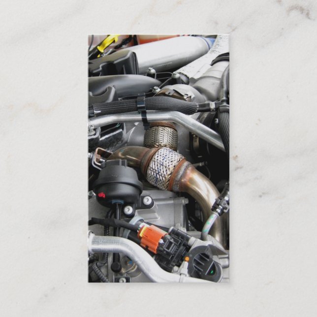 Tarjeta De Visita Técnico auto 2 del mecánico de las piezas de (Anverso)