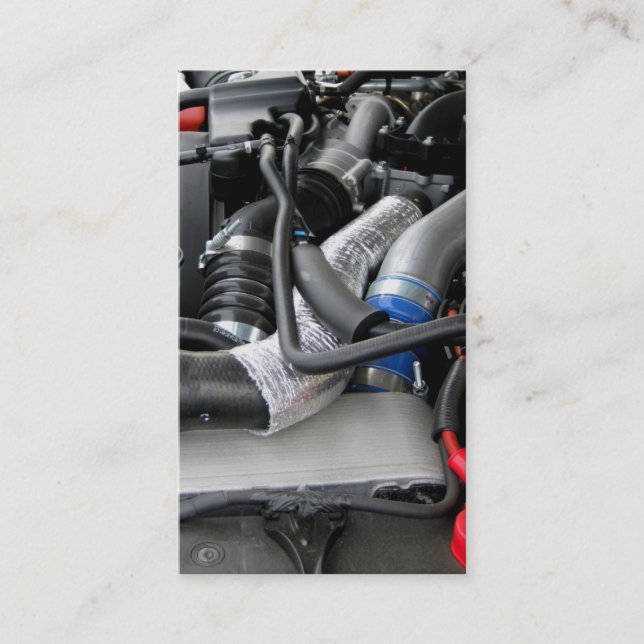 Tarjeta De Visita Técnico automotriz del mecánico de las piezas de (Anverso)