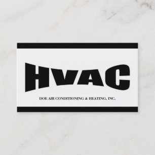 Tarjeta De Visita Técnico B/W de la HVAC