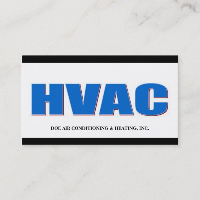 Tarjeta De Visita Técnico B/W de la HVAC intrépido (Anverso)