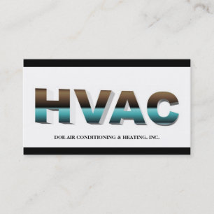 Tarjeta De Visita Técnico B/W de la HVAC reflejado