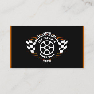 Tarjeta De Visita Técnico de Automóviles Mecánico Automotriz Industr