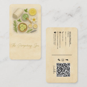 Tarjeta De Visita Técnico de Belleza Spa de Lujo Esteticista 