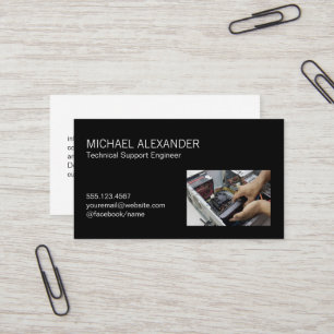 Tarjeta De Visita Técnico de computadoras reemplazando hardware