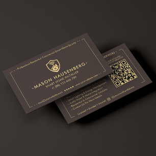 Tarjeta De Visita Técnico de Hogar Inteligente Moderno Espresso
