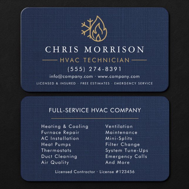 Tarjeta De Visita Técnico de HVAC  (Subido por el creador)