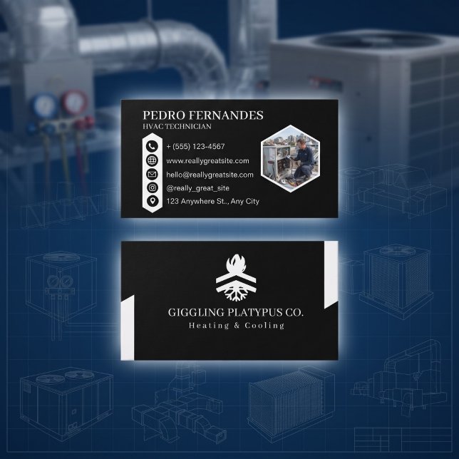 Tarjeta De Visita Técnico de HVAC (Subido por el creador)