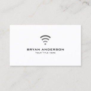 Tarjeta De Visita Técnico de informática - Logotipo WiFi
