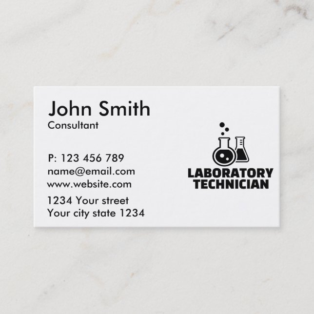 Tarjeta De Visita Técnico de laboratorio (Anverso)