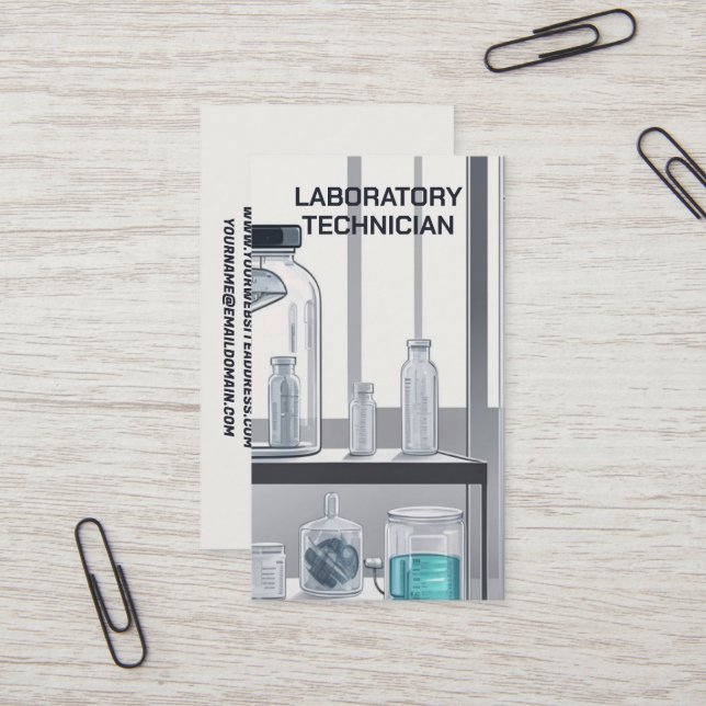 Tarjeta De Visita Técnico de Laboratorio (Anverso/Reverso In Situ)
