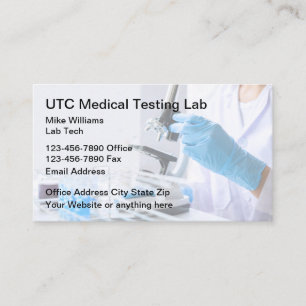 Tarjeta De Visita Técnico de laboratorio médico