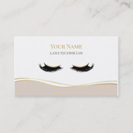 Tarjeta De Visita Técnico de pestañas con código QR de lujo