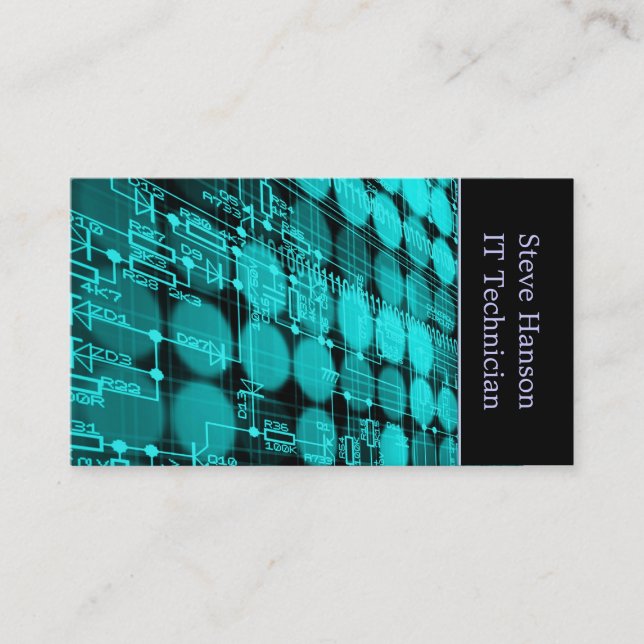 Tarjeta De Visita Técnico de programadores informáticos (Anverso)