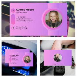 Tarjeta De Visita Técnico de Salon Nail