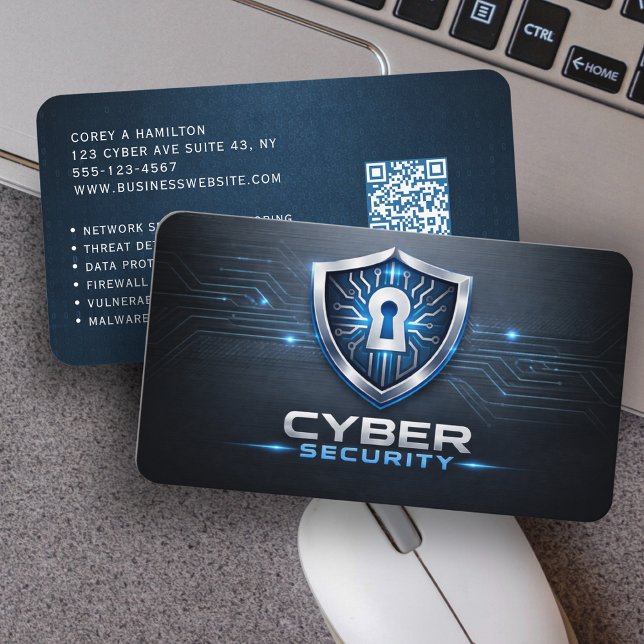 Tarjeta De Visita Técnico de servicio de ciberseguridad Código QR (Subido por el creador)