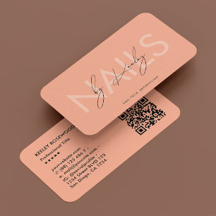 Tarjeta De Visita Técnico de uñas, arte de las uñas, manicurista, ap