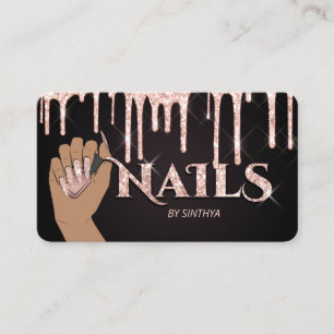 Tarjeta De Visita Técnico de uñas arte de uñas glam moderno moderno
