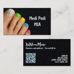 Tarjeta De Visita Técnico de Uñas de los Pies QR