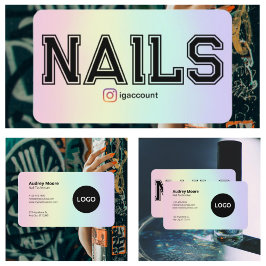 Tarjeta De Visita Técnico de uñas moderno