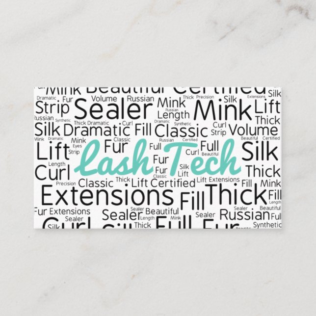 Tarjeta De Visita Técnico Eyelash (Anverso)