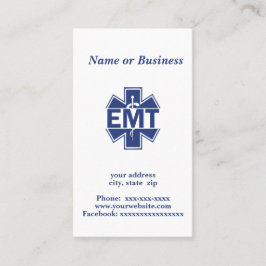 Tarjeta De Visita Técnico Médico de Emergencia de EMT