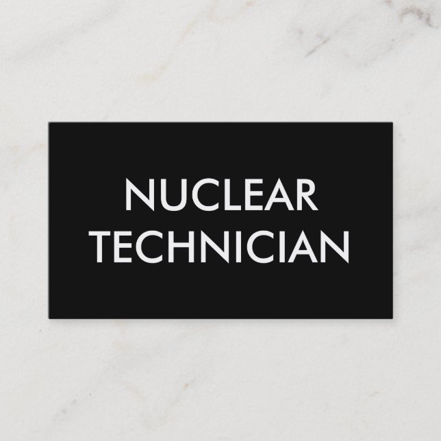 Tarjeta De Visita técnico nuclear (Anverso)