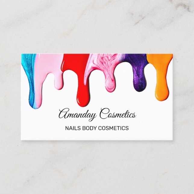 Tarjeta De Visita Técnico Profesional De Artistas De Las Uñas, Perfo (Anverso)