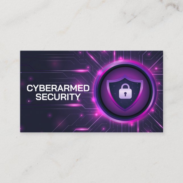 Tarjeta De Visita Tecnología de ciberseguridad (Anverso)