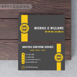 Tarjeta De Visita Tecnología de color amarillo negro gris oscuro per<br><div class="desc">Mejore su presencia profesional con nuestras tarjetas de personalizado monogramadas, diseñadas específicamente para profesionales de la tecnología. Combinando estilos lindos, sencillos, elegantes y modernos, estas tarjetas de moda le hacen el regalo personalizado perfecto. Para desarrolladores de software, desarrolladores web, consultores de TI, ingenieros de red, expertos en ciberseguridad, científicos de...</div>