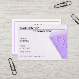 Tarjeta De Visita Tecnología de información de teclado púrpura