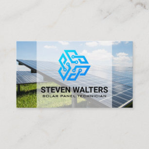 Tarjeta De Visita Tecnología de Panel Solar   Energía Limpia