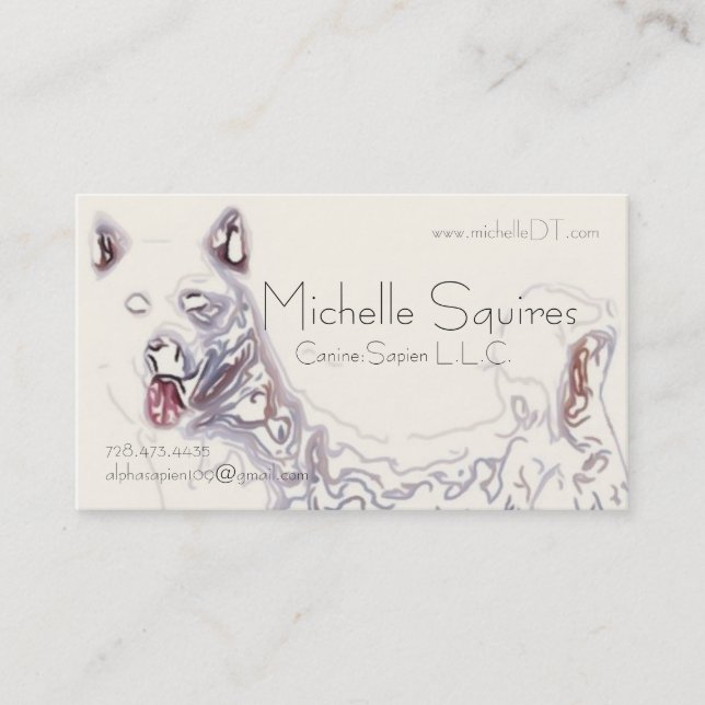 Tarjeta De Visita Tecnología del arte del perro de Juno (Anverso)