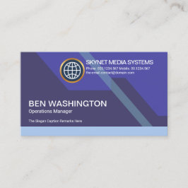 Tarjeta De Visita Tecnología dinámica y futurista de colores llamati