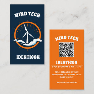 Tarjeta De Visita TECNOLOGÍA EÓLICA con código QR
