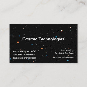 Tarjeta De Visita Tecnología Espacial Cósmica Genial