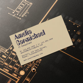 Tarjeta De Visita Tecnología Geek de soja y eclipse