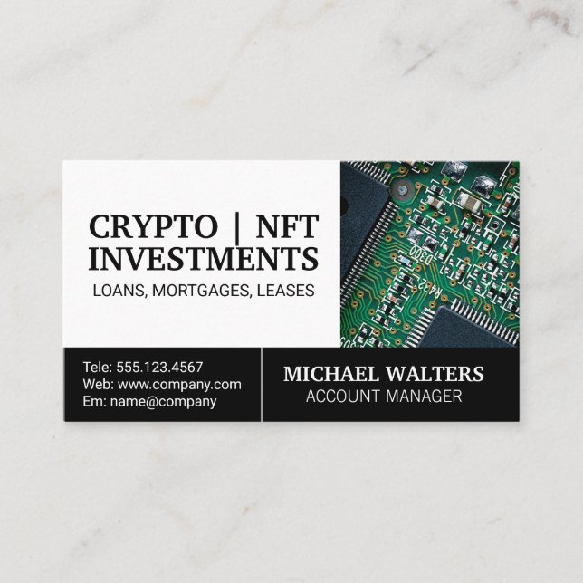 Tarjeta De Visita Tecnología | Hardware de microchip (Anverso)