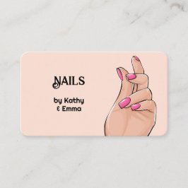 Tarjeta De Visita Tecnología Nail de dos nombres