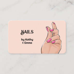 Tarjeta De Visita Tecnología Nail de dos nombres