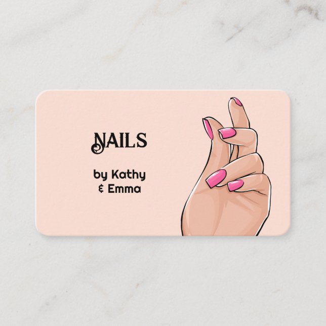 Tarjeta De Visita Tecnología Nail de dos nombres (Anverso)