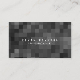 Tarjeta De Visita tecnología profesional de píxeles en blanco y negr